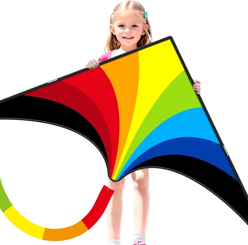 Doinfly Delta Kites for Kids & Adults, Extremely Easy to Fly, Single Line Beach Kite - Image 1